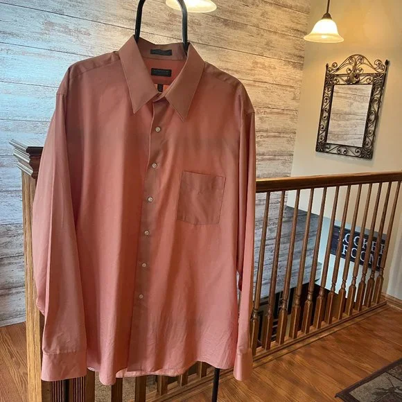 mens arrow dress shirts NEW Arrow Mens Classic-Fit Point Collar Sateen Dress Shirt Long Sleeves NWT